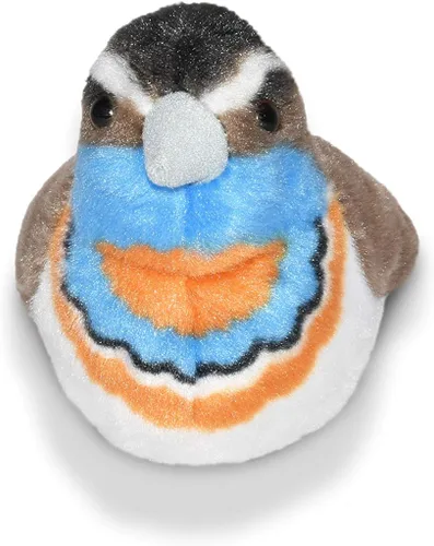 Miniatura 2 de Wild Republic Pájaros, Felpa Europea Bluethroat, auténtico sonido de pájaro, animal de peluche, juguetes para pájaros, regalos para niños, Birders 5
