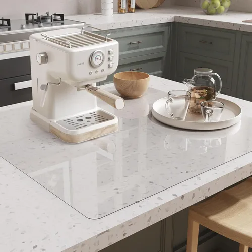 Miniatura 17 de Tapete de plástico transparente para debajo de la mesa de comedor, 4 pies, redondo, antideslizante, impermeable, alfombra de vinilo para el hogar