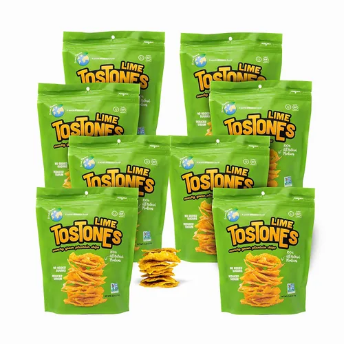 Miniatura 7 de TOSTONES, plátanos verdes, bolsa resellable, chips crujientes, plátanos, aceite de palma y sal, 3.53 onzas por unidad, 3.53 onzas por unidad, sabor