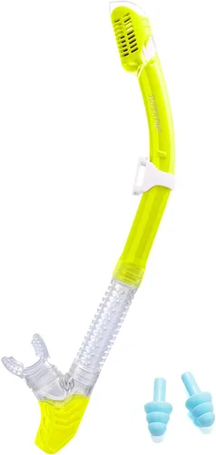 Miniatura 7 de Supertrip Snorkel seco para adultos, buceo con protector contra salpicaduras y válvula superior, esnórquel de buceo libre para adultos y jóvenes