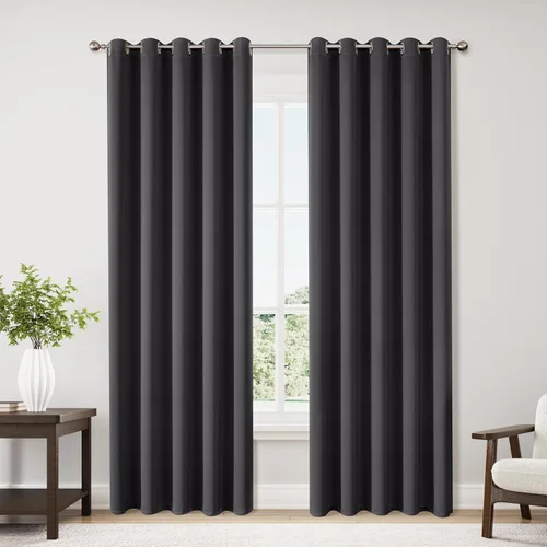Miniatura 173 de ChrisDowa - Cortinas de cenefa pequeñas para cocina, cortinas cortas con ojales y aislamiento térmico para oscurecer la sala y habitación