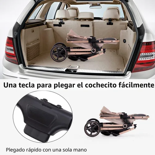 Miniatura 8 de Lortsybab Cochecito de bebé 2 en 1 - Cochecito plegable infantil para recién nacidos con asiento reversible - Cochecitos para niños pequeños de 0 a