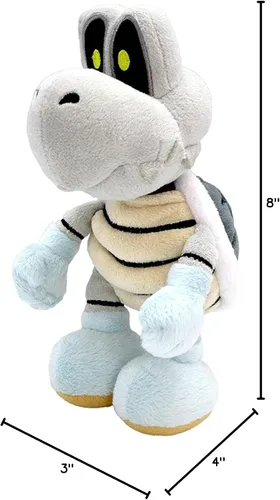 Miniatura 4 de Little Buddy Super Mario All Star Collection 1598, Peluche de Dry Bones, 8 pulgadas, multicolor