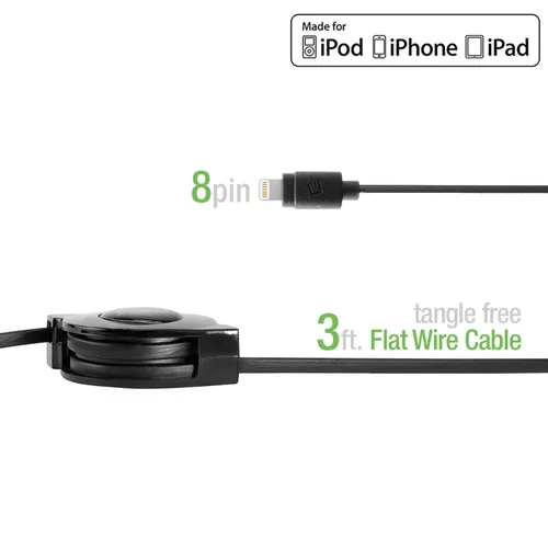 Miniatura 4 de Cable Lightning retráctil para iPhone, cable de carga compatible con Apple iPhone 14 Pro Max Plus mini 13 12 11 Xs Xr X SE 8 7 6 5 iPad Pro Air Mini