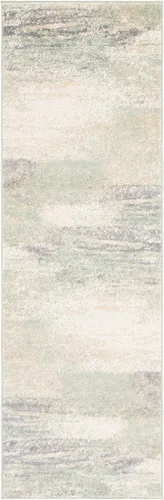Miniatura 4 de SAFAVIEH Colección Adirondack Alfombra de Pasillo - 2'1" x 6', Marfil y Salvia, Diseño Abstracto Moderno, No Desprende Pelusa y Fácil Cuidado, Ideal