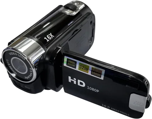 Miniatura 4 de Andoer Cámara de vídeo digital portátil de alta definición 1080P DV 16 MP con pantalla LCD de 2.7 pulgadas, zoom digital de 16x y batería incorporada