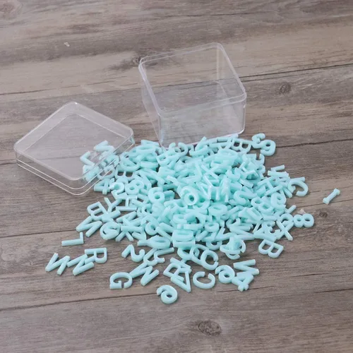 Miniatura 4 de Exceart 200 adornos de resina con parte trasera plana del alfabeto con caja de almacenamiento de plástico para manualidades, álbumes de recortes