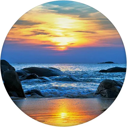 Miniatura 5 de Sunset Sunrise Sundown Sea Ocean Stone Beach Vacation - PopSockets Grip and Stand for Phones and Tablets
