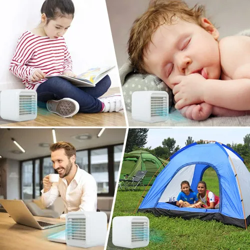 Miniatura 5 de Ventilador de aire acondicionado portátil, humidificación por pulverización, enfriador de aire 3 en 1 Humidificador Purificador, con 3