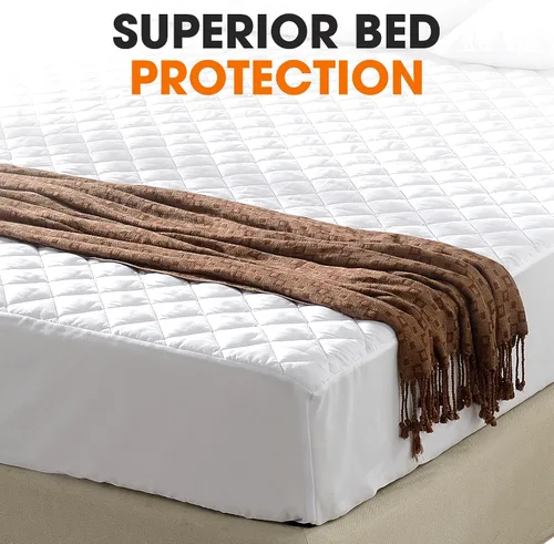 Miniatura 7 de Cheer Collection Protector de colchón – Funda de colchón acolchada con bolsillos profundos para un sueño cómodo – Protector de colchón premium