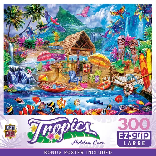Miniatura 10 de MasterPieces Rompecabezas EZ Grip de 300 piezas, rompiendo ondas, 18 x 24 pulgadas