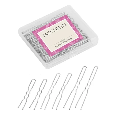 Miniatura 8 de JASVERLIN Horquillas en forma de U, color negro, tamaño surtido, pequeño y largo, para moños, peinados de boda, accesorios para mujeres y niñas, 150