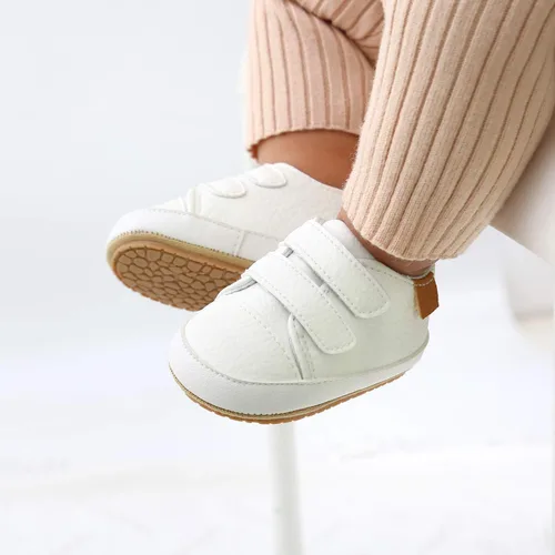 Miniatura 4 de BABSMULY Baby Boys Girls Shoes Non-Slip Rubber Sole High-Top PU Leather Sneakers Infant First Walking Shoes Toddler Crib Shoes Newborn Loafers Flats