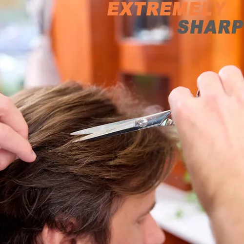 Miniatura 5 de Tijeras de corte de pelo de peluquero extremadamente afiladas profesionales de alta gama Tijeras de peluquería para cabello 6 pulgadas tijeras