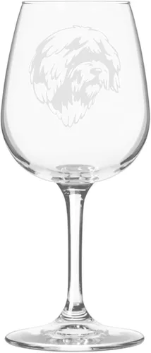 Miniatura 69 de Copa de vino de 12.75 onzas con diseño de perro grabado