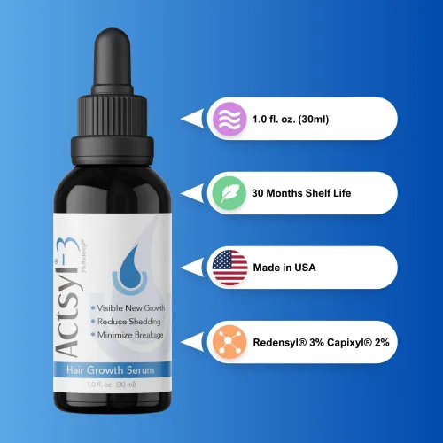 Miniatura 3 de Actsyl -3 Suero para el crecimiento del cabello con Redensyl: crece un cabello más grueso, más completo, más fuerte, reduce la caída y la rotura