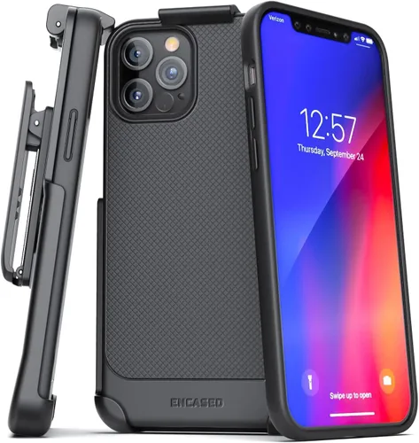 Miniatura 24 de Funda para cinturón Encased iPhone 11 con clip (Blindaje delgado) Funda de agarre delgada con cartuchera - Negro