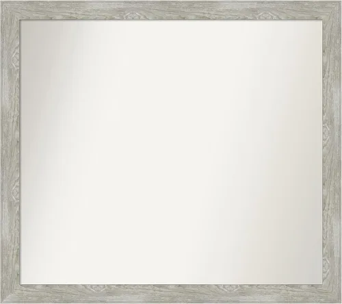 Miniatura 231 de Amanti Art Espejo de baño gris para sobre el fregadero, 31 x 48 pulgadas, espejo de tocador rectangular estrecho de color gris, marco de madera