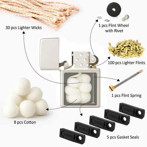 Miniatura 7 de Kit de reparación universal de encendedor para encendedores de queroseno