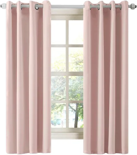 Miniatura 58 de LA PALMA Cortinas opacas con aislamiento térmico y ojales, para sala de estar, dormitorio, paquete de 2 paneles