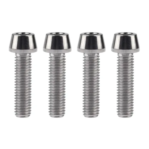 Miniatura 62 de Tornillos de titanio Ti M8 x15 20 25 30 35 40 45 50 60 2.756 in 0.049 in de paso hexagonal Allen Tornillos de cabeza hueca paquete de 4
