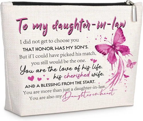Miniatura 15 de GevGuxLuo A girl loves Makeup Bag, Beige, Madrina y ahijada