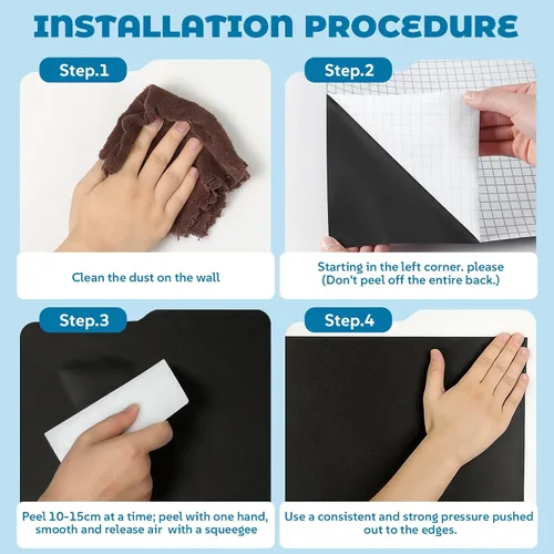 Miniatura 6 de Rollo de papel adhesivo extragrande para pizarra, de pelar y pegar, con 5 gis incluidos, papel tapiz para pizarra, papel de contacto para pintura