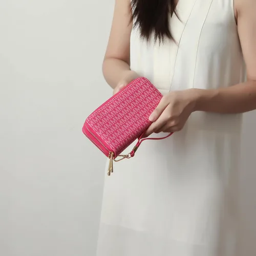 Miniatura 28 de MKF Collection Mia K - Cartera de pulsera para mujer, pequeña cartera de cuero vegano para tarjetas de crédito con cremallera y bolsillo