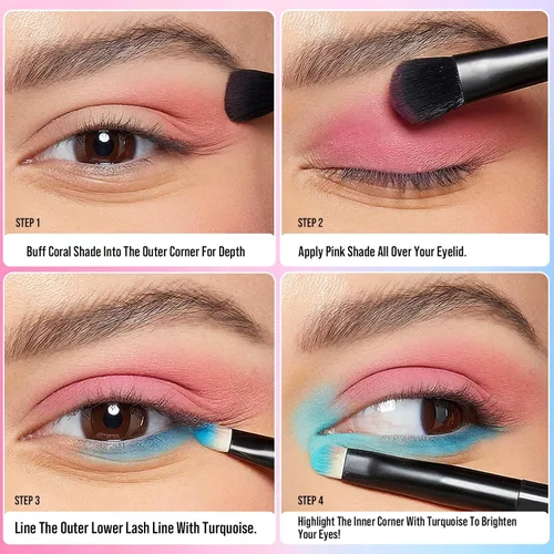 Miniatura 6 de Tintark - Paleta de maquillaje de 30 colores para sombras de ojos, con sombras de ojos mate, metálicas, brillantes, perladas y de brillo arcoíris
