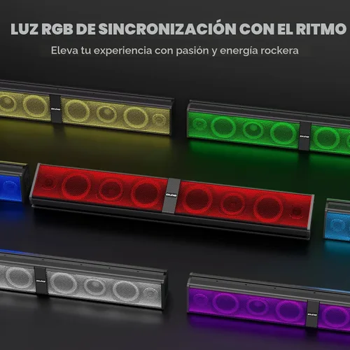 Miniatura 2 de Ehaho Barra de sonido UTV de 34 pulgadas con subwoofer, barra de sonido SXS de 8 altavoces con Bluetooth e iluminación RGB, altavoces impermeables