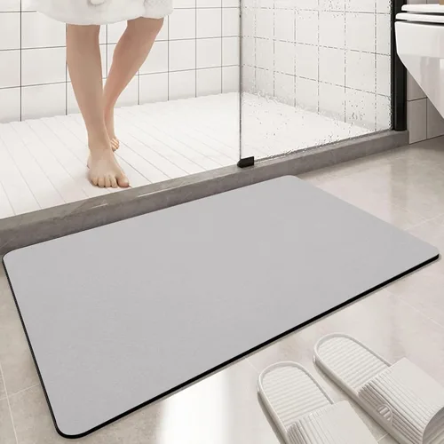 Miniatura 18 de Tierra de Diatomeas Tapete de Baño Alfombras de Baño Súper Absorbente Secado Rápido Antideslizante Tapete de Baño Delgado Tapetes de Piso de Baño