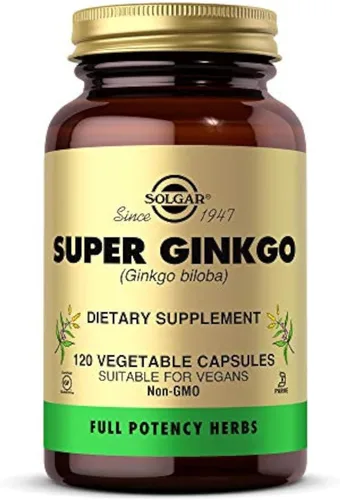 Miniatura 2 de Solgar Super Ginkgo, 120 cápsulas vegetales – Potencia completa (FP) – Antioxidante y apoyo del sistema nervioso – Salud cerebral – Sin OMG, vegano