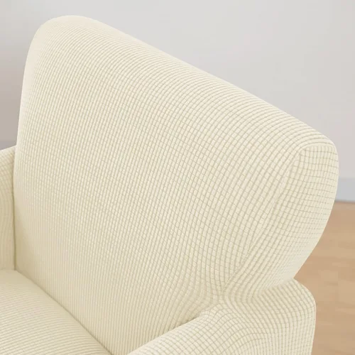 Miniatura 8 de LiveGo - Funda elástica para sillón de mediados de siglo moderno de 1 pieza, fundas de acento de jacquard para silla con brazos, fundas impermeables