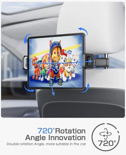 Miniatura 4 de Paquete de 2 Soportes para Tablet y iPad para Coche, Soporte para Tablet en el Asiento Trasero, Soporte para Teléfono, Compatible con iPad