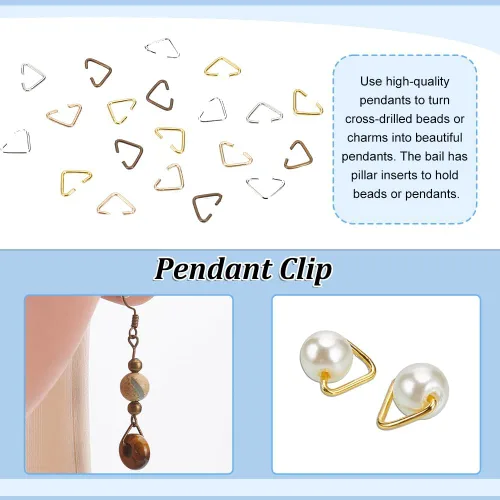 Miniatura 4 de PH PandaHall Anillos de salto abiertos triangulares, 1600 unidades, 5 colores, conectores colgantes de hierro a granel para aretes, pulseras