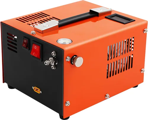 LOYALHEARTDY Compresor de aire PCP 4500PSI/30Mpa Compresor de aire de alta presión, 350W, portátil, ligero, naranja, con ventilador de enfriamiento