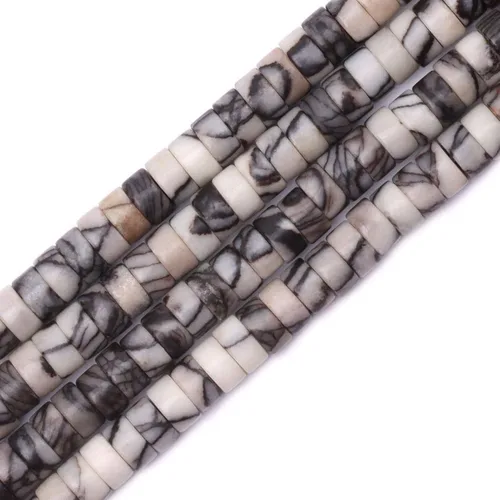 Miniatura 36 de Cuentas Heishi de piedra natural para hacer collares, cuentas pequeñas de piedra redonda plana de 0.116 pulgadas x 0.039 pulgadas para hacer joyas