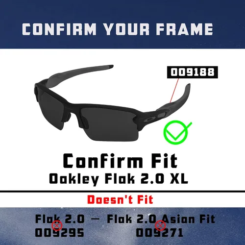 Miniatura 6 de 2 pares de lentes de repuesto para Oakley Flak 2.0 XL gafas de sol polarizadas