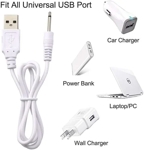 Miniatura 4 de Cable adaptador USB de 0.098 in de repuesto DC Cable de carga rápida para varita recargable