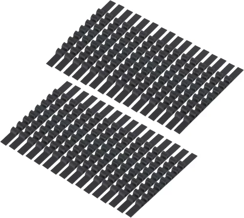 uxcell 200 tiras adhesivas de silicona antideslizantes para colgar ropa para perchas de madera y plástico, color negro (2.76 x 0.25 pulgadas)