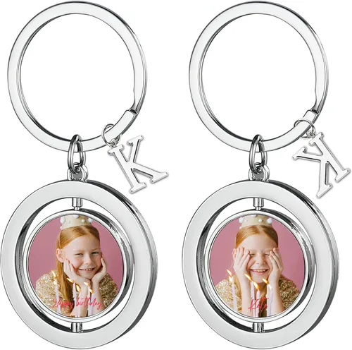 Llavero personalizado con texto de imagen, llavero personalizado de doble cara, llavero de fotos colorido personalizado, regalo para mujeres y