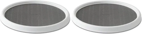 Miniatura 11 de Copco 5234754 Plato Giratorio Lazy Susan Antideslizante para Despensa, 12 Pulgadas, Blanco/Aguamarina