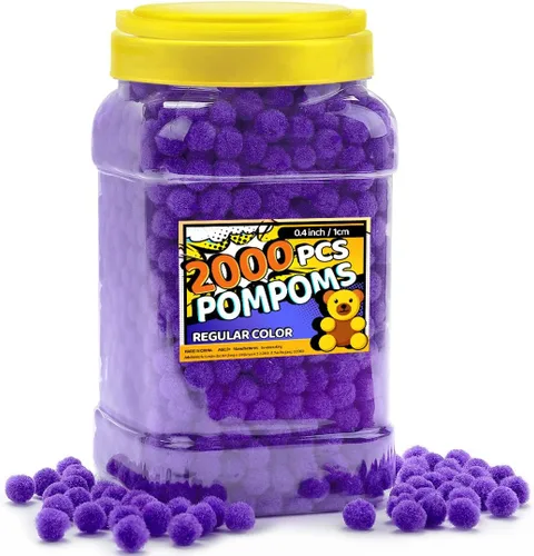 Miniatura 19 de Bundooraking Pompones, 1.5 pulgadas (4cm), 90 piezas bolas grandes multicolor a granel para artes y manualidades, pompones suaves y esponjosos