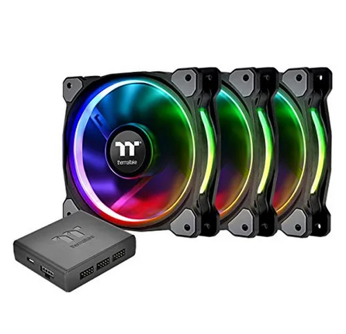 Miniatura 9 de Thermaltake Riing Plus 12 RGB TT Premium Edition 4.724 in Circular habilitado por software 12 LED RGB Riing Case/ventilador de radiador - Paquete