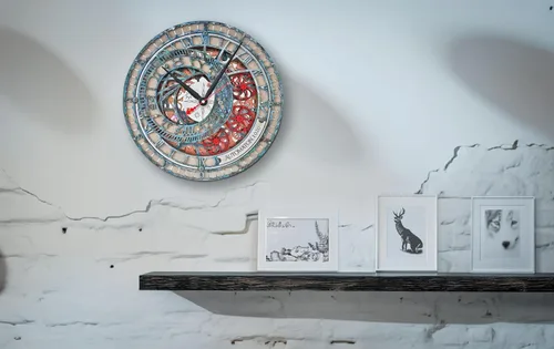 Miniatura 7 de Automaton Orloj Astronomical Moving Gears Wall Clock Wizard Tower Clock, Large Magic Wall Art, Personalized Gift, Open Silent Mechanism