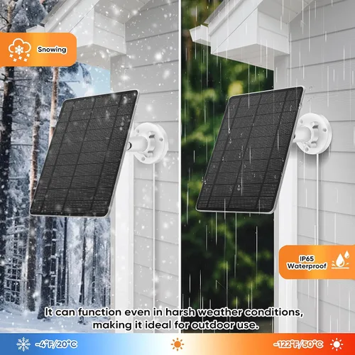 Miniatura 4 de Panel solar compatible con puerto USB tipo C de cámara anular, con cable de 9.8 pies, para Spotlight Cam Plus/Pro (batería) Stick Up Cam/Pro