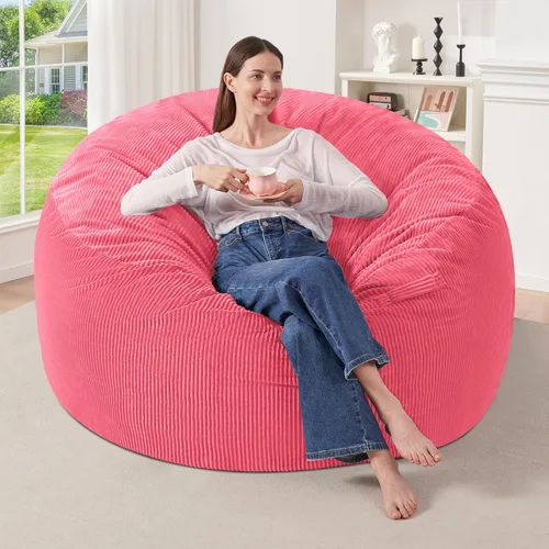 Miniatura 19 de HABUTWAY 2 puf de 2 pies, puf gigante para adolescentes y adultos, puf grandes con relleno de espuma viscoelástica, puf grandes con funda de pana