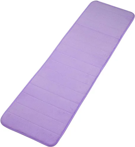 Miniatura 15 de uxcell Alfombra de baño de espuma viscoelástica, tapete absorbente para la cocina, tapete suave y cómodo para suelos de cocina y baño, 63 x 24 Beige