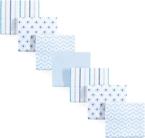 Miniatura 131 de Hudson Baby Paquete de mantas receptoras unisex de franela de algodón para bebé, ballena azul, talla única Azul ballena
