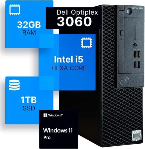 Miniatura 12 de Dell Optiplex 3060 Computadora de escritorio Intel i5-8500 (3.2) 16 GB DDR4 RAM 1 TB SSD de estado sólido Windows 11 Professional PC